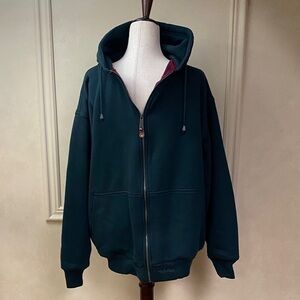 Walls Thermal Lined Heavy Weight Full Zip Hooded Sweatshirt size XL